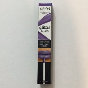 NYX glitter goals liquid lipstick GGLS07 amethyst vibes